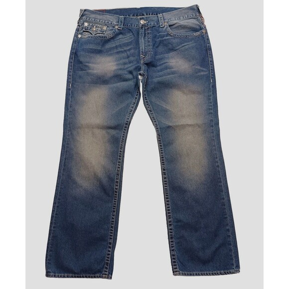 True Religion Basic Straight With Flap Pockets Natural Men's Size 42x34 - Picture 2 of 10